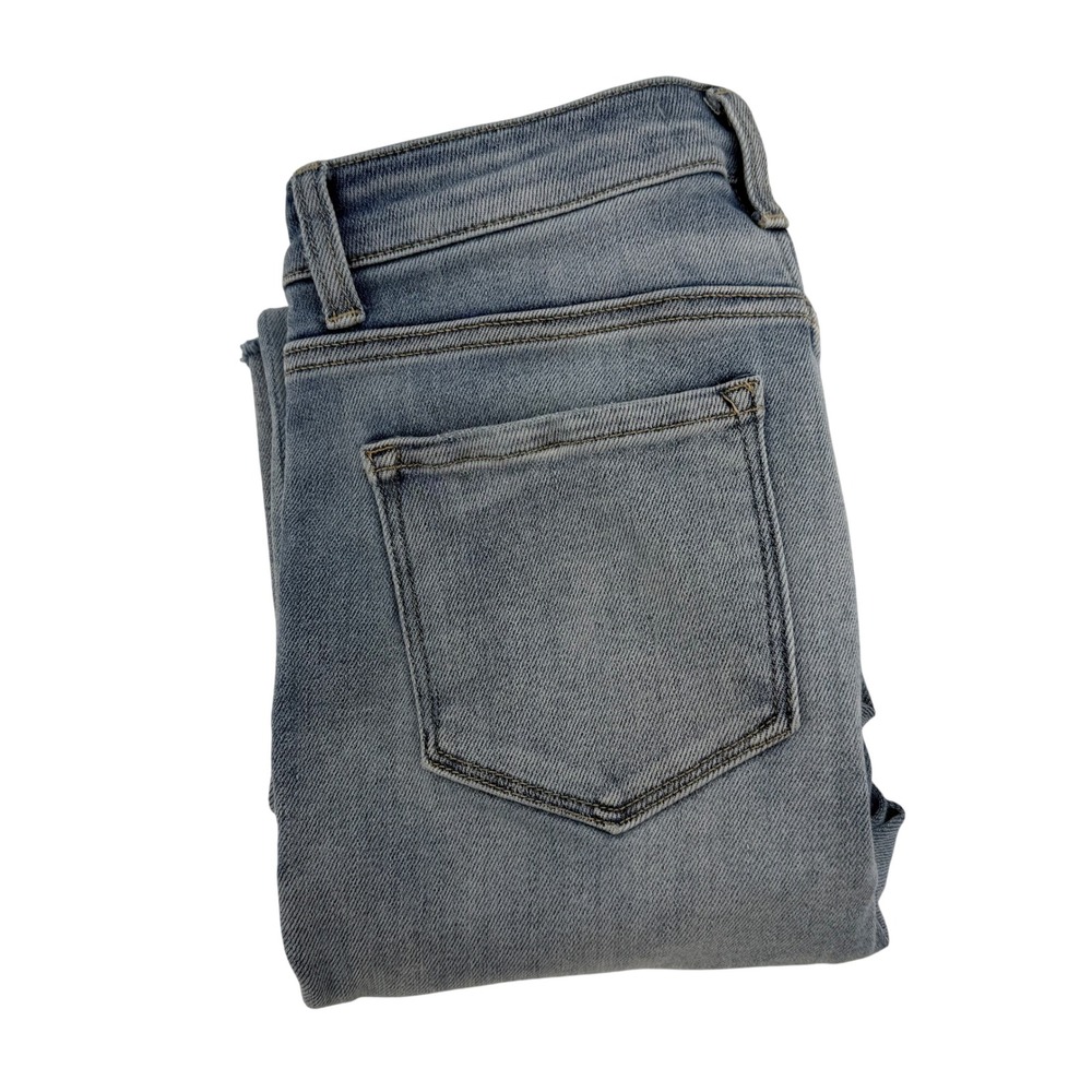 Lovervet by Vervet Women's Light Wash Cropped Raw‎ Hem Flare Jeans Size 26